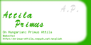 attila primus business card